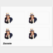 サムおじさんが指さした 長方形シール (シート)