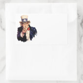 サムおじさんが指さした 長方形シール (バッグ)