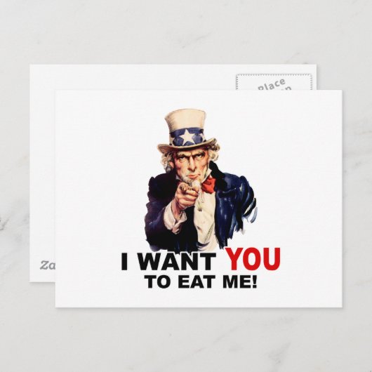 サムおじさんが私を食べ望んだ ポストカード (正面/裏面)