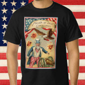 サムおじさんとアメリカ独立記念日の花火 Tシャツ