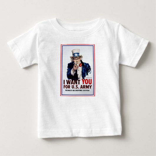 サムおじさんに呼ばれてるよ ベビーTシャツ (正面)