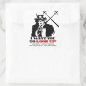 サムおじさんは私はあなたに見上げてほしいと言う スクエアシール (バッグ)