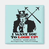 サムおじさんは私はあなたに見上げてほしいと言う マグネット (正面)