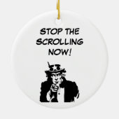 サムおじさんストップが今スクロール セラミックオーナメント (裏面)