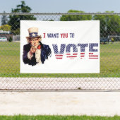 サムおじさん選挙に投票して欲しい 横断幕 (インサイチュ)