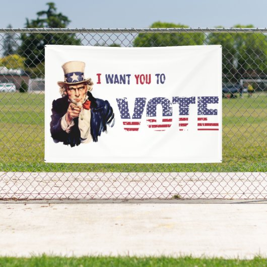 サムおじさん選挙に投票して欲しい 横断幕 (インサイチュ)
