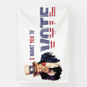 サムおじさん選挙に投票して欲しい 横断幕 (縦)