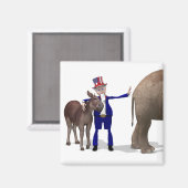 サムおじさん、動物が大好き マグネット (正面/裏面)
