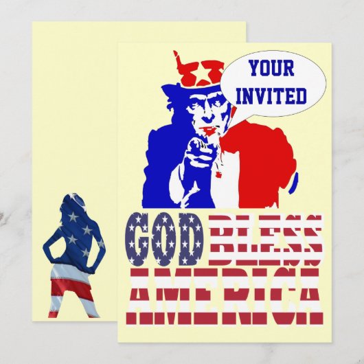 サムおじさん。 招待状 (正面/裏面)