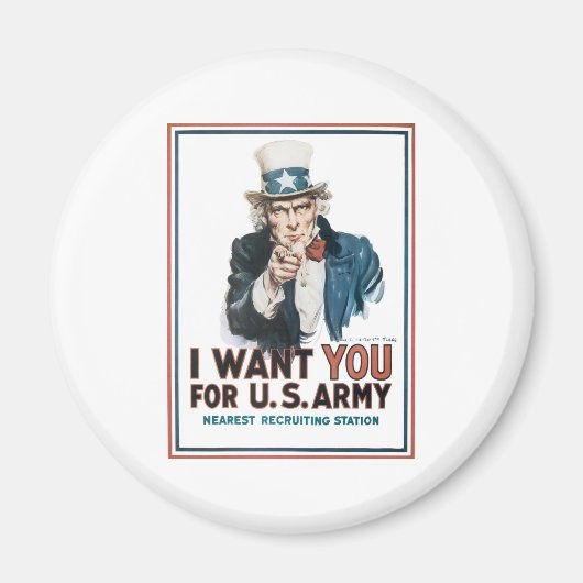 サムおじさん「欲しい！」 マグネット (正面)