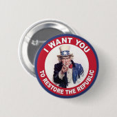 サムおじさん：私は… 缶バッジ (正面&裏面)