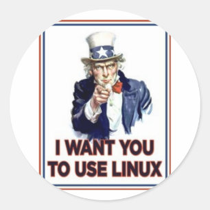 サムおじさん: Linuxを使う ラウンドシール