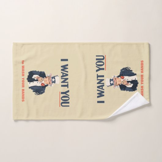 サムおもしろいおじさんが手を洗う ハンドタオル (ハンドタオル)