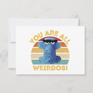 サムおもしろいイーグルあなたはすべてのWeirdosギフト サンキューカード