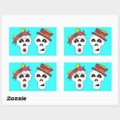 サムとサリーのスカルシール 長方形シール (シート)