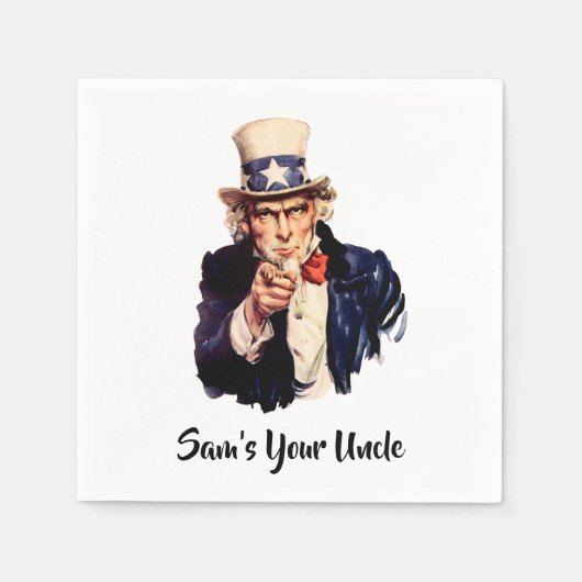 サムの叔父 スタンダードカクテルナプキン (正面)