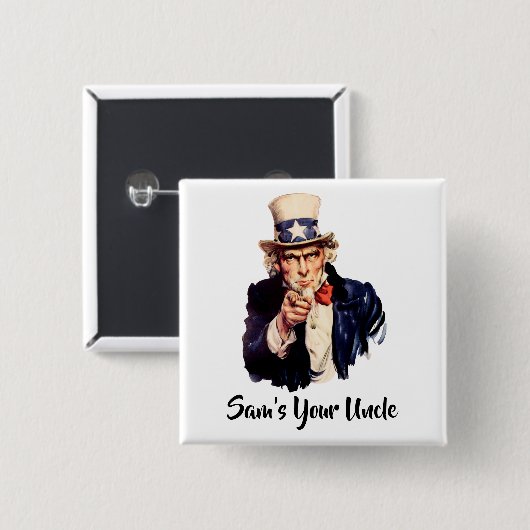 サムの叔父 缶バッジ (正面&裏面)