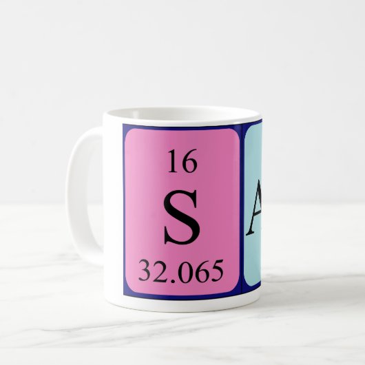 サムの周期表の名前のマグ コーヒーマグカップ (正面左)