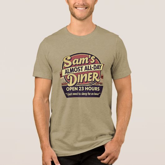 サムの23時間営業のダイナー トライブレンドTシャツ (正面)