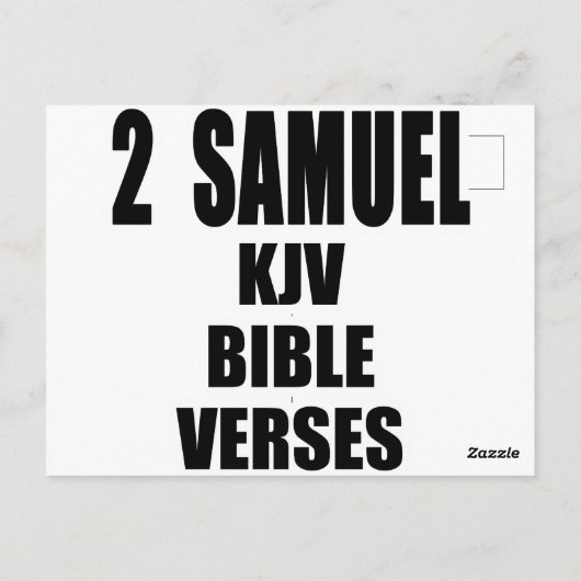 "サムエル記下 KJV 聖書の節" テキスト ポストカード (裏面)