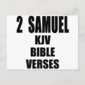 "サムエル記下 KJV 聖書の節" テキスト ポストカード (正面)