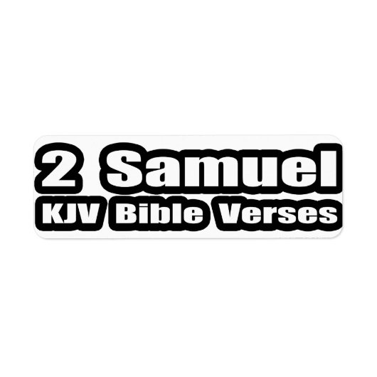 サムエル記下 KJV 聖書の節 ラベル (正面)