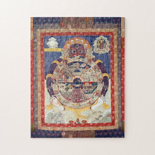 サムサラのライフサイクルのチベットのホイール ジグソーパズル (縦)