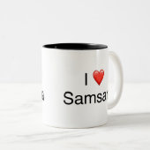 サムサ❤️ラ – - ツートーンマグカップ (正面右)
