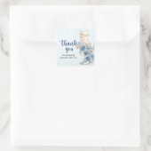 サムシングブルーの結婚前お礼会 感謝の言葉 スクエアシール (バッグ)