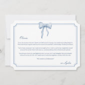 サムシングブルーボウ 招待状 (裏面)