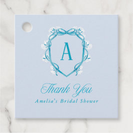 サムシングブルー感謝祭 ブライダルシャワーフラワーズ フェイバータグ