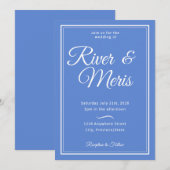 サムシングブルー ウェディング招待状 招待状 (正面/裏面)