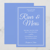 「サムシングブルー」ウェディング招待状 招待状 (正面/裏面)