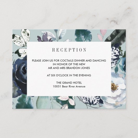 サムシングブルー　ウェディング　レセプションの詳細 エンクロージャーカード (正面)