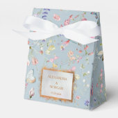 サムシングブルー エレガント ワイルドフラワー ギフトボックス フェイバーボックス (正面サイド)