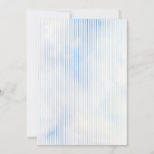 サムシングブルー ハイドランジア チャイニーズアート ブライダルシャワー 招待状 (裏面)