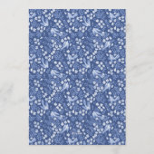 サムシングブルー ハンプトン 鳥 花 ブライダルシャワー 招待状 (裏面)