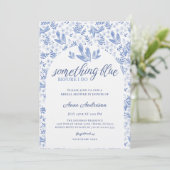 サムシングブルー ハンプトン 鳥 花 ブライダルシャワー 招待状 (スタンド正面)
