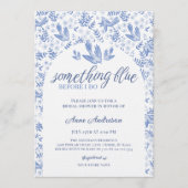 サムシングブルー ハンプトン 鳥 花 ブライダルシャワー 招待状 (正面)