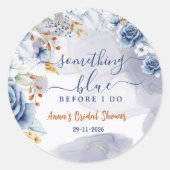 サムシングブルー ビフォー アイ ドゥ ブライダルシャワー フラワル ラウンドシール (正面)