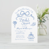 サムシングブルー ビフォー アイ ドゥ ブライダルシャワー 招待状 (スタンド正面)