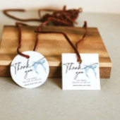 サムシングブルー ブライダルシャワー ダスティボー 感謝 フェイバータグ