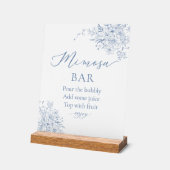 サムシングブルー ブライダルシャワー モモサバー アクリルサイン (傾斜)