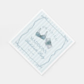 サムシングブルー ランジェリー シャワー ブライズパーティー スタンダードランチョンナプキン (角)