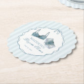 サムシングブルー ランジェリー シャワー ラック バチェロレッテ ペーパーコースター (アングル)