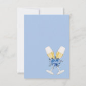 サムシングブルー 水彩花のウェディングシャワー サンキューカード (裏面)