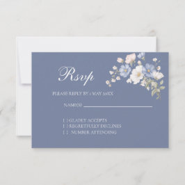サムシングブルー 結婚式 RSVP カード
