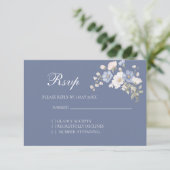 サムシングブルー 結婚式 RSVP カード (スタンド正面)