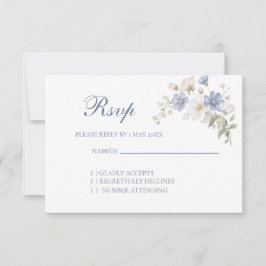 サムシングブルー 結婚式 RSVP カード