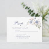 サムシングブルー 結婚式 RSVP カード (スタンド正面)